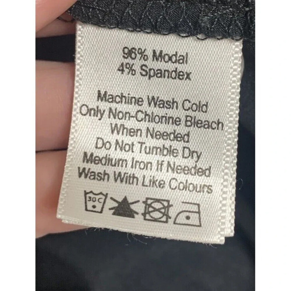 Amour Vert Black Top Blouse With A Silk Ruffle Size L (N9) - Picture 6 of 8